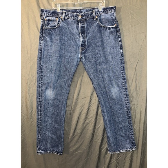 Levi's Other - Vintage Levis 501 Jeans Mens 40x32 Blue Denim Button Fly Faded
